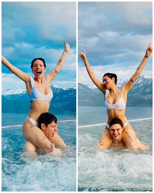 Halsey in the Alps with Evan Peters - Photo 1