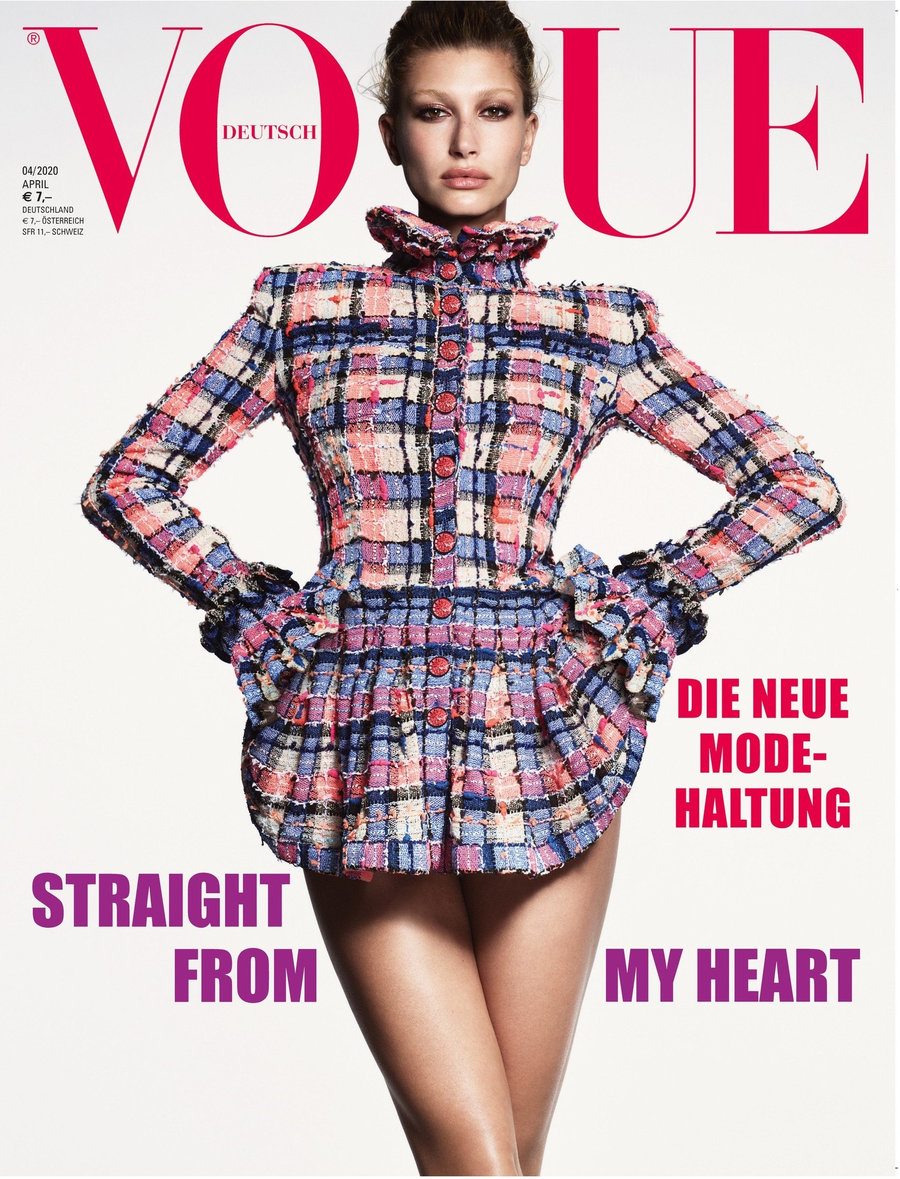 Hailey Baldwin Bieber Bodystocking para Vogue Alemania - Photo 8