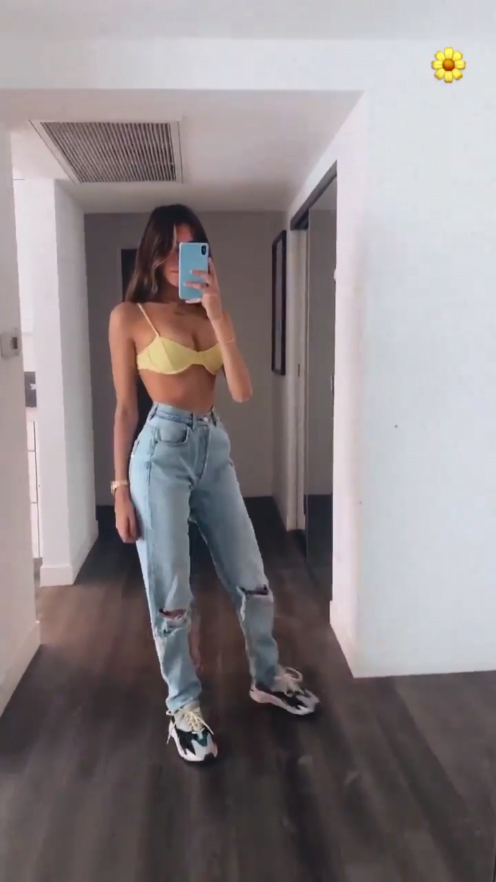 Madison Beer in a Bra Top!