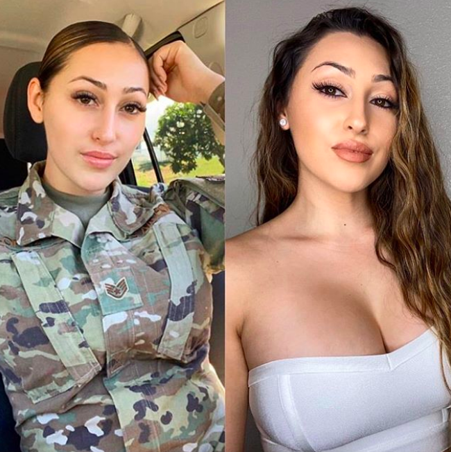 Fotos n°3 : Chicas militares calientes dentro y fuera del uniforme!