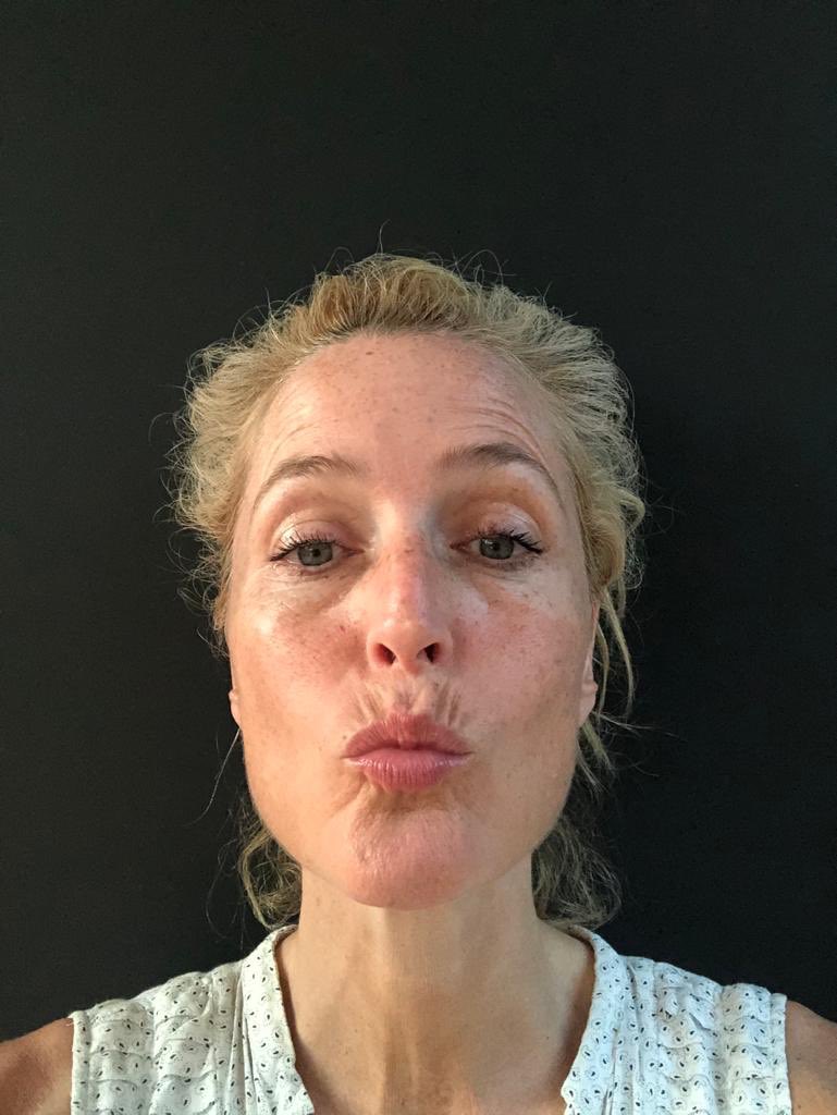 Photos n°4 : Gillian Anderson’s Making Faces for her 52nd Birthday!