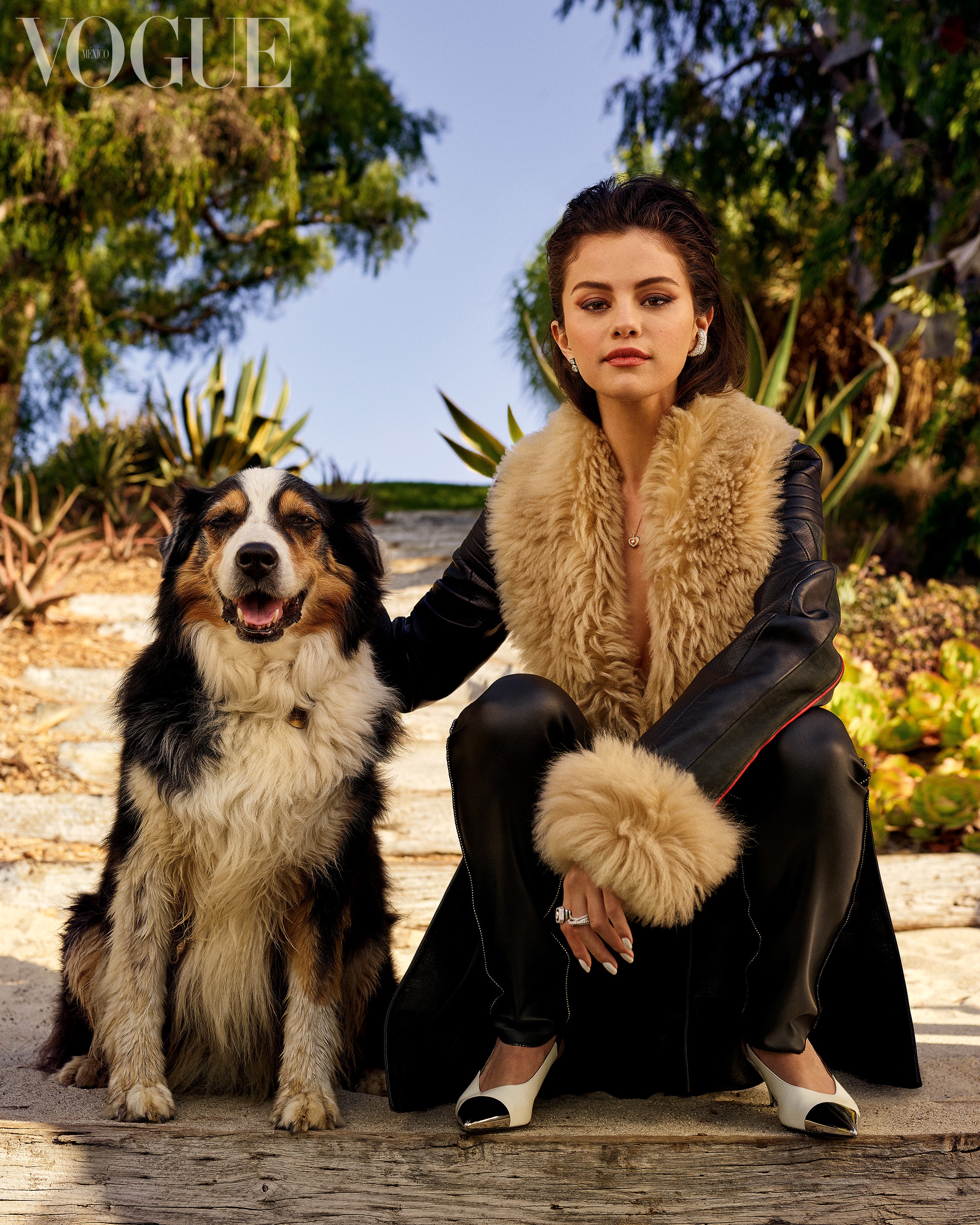Selena Gomez in Mexico with a Dog!