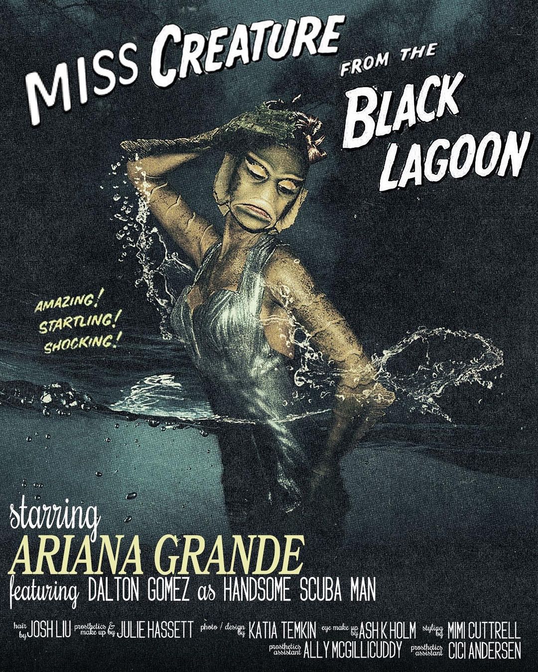 PHOTOS Ariana Grande est la créature du lagon noir ! - Photo 3