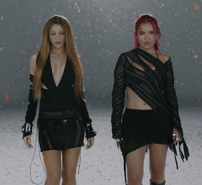 Shakira and Karol G Serve Up Truman Show Realness in New Music Video! - Photo 12