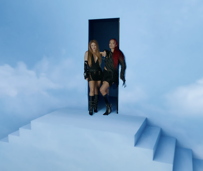 Shakira and Karol G Serve Up Truman Show Realness in New Music Video! - Photo 3