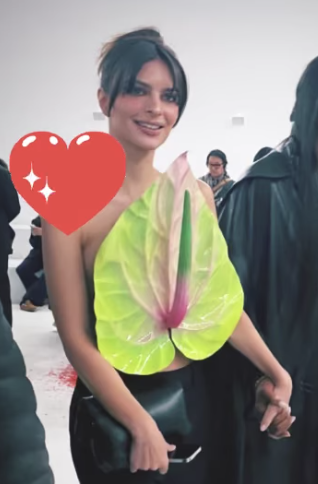 PHOTOS Emily Ratajkowski est en fleurs  la Fashion Week de Paris !