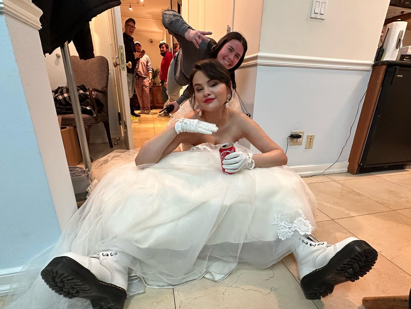 Spoiler Alert: Selena Gomez Wears a Wedding Dress to Work! - Photo 1