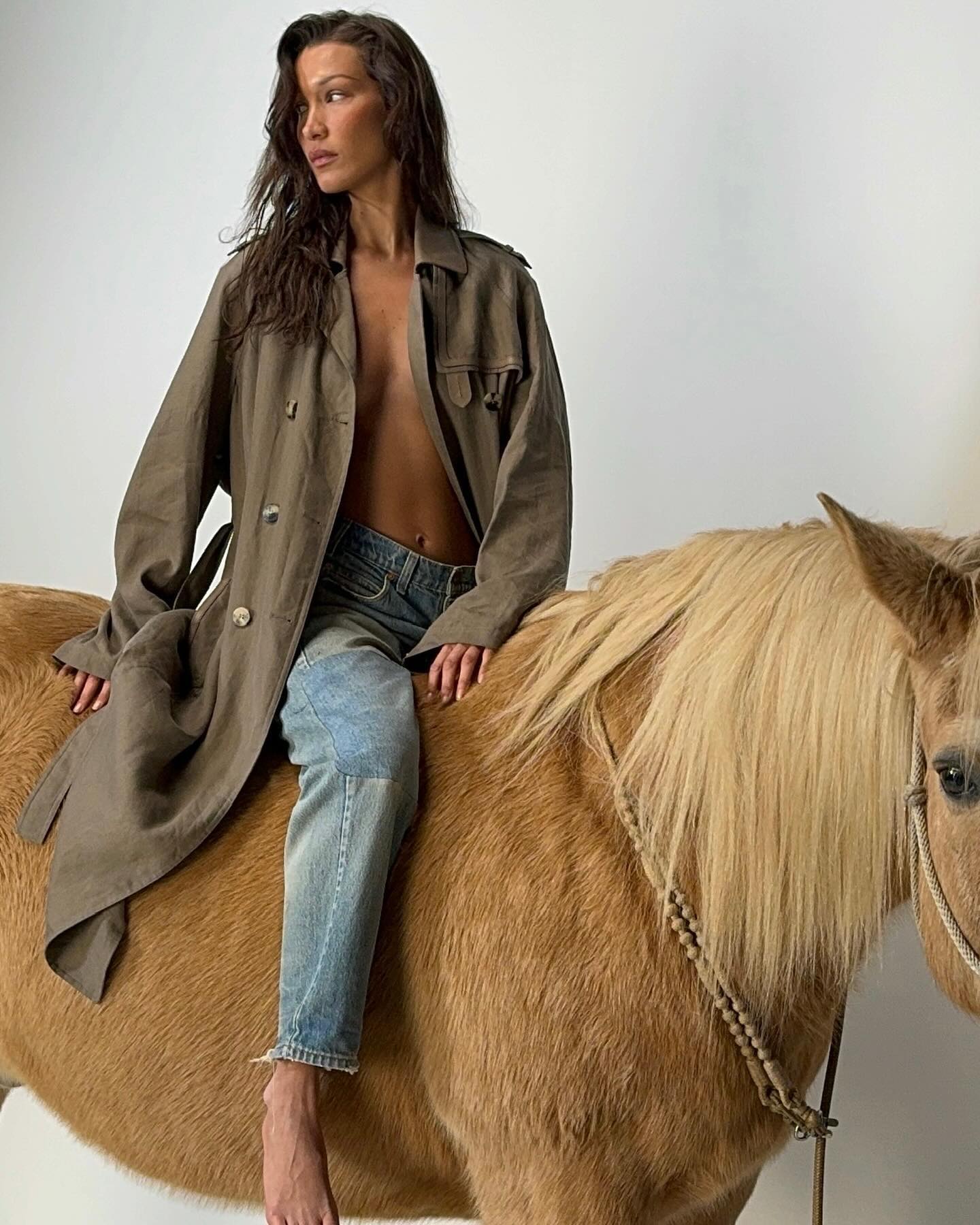 Bella Hadid is Horsing Around on the Set of Her New Vogue Shoot! - Photo 5