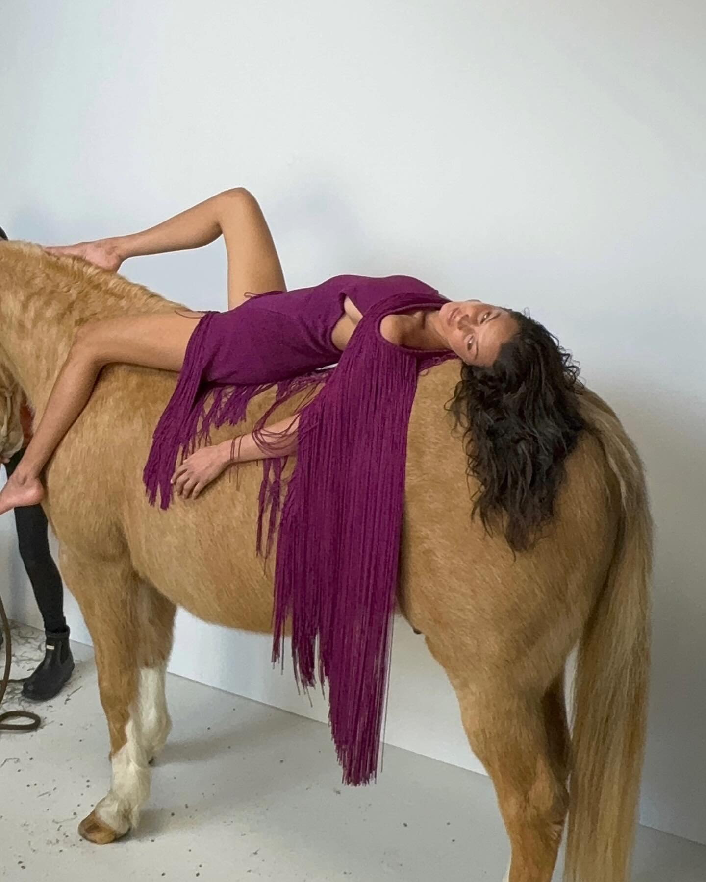 Bella Hadid is Horsing Around on the Set of Her New Vogue Shoot! - Photo 4