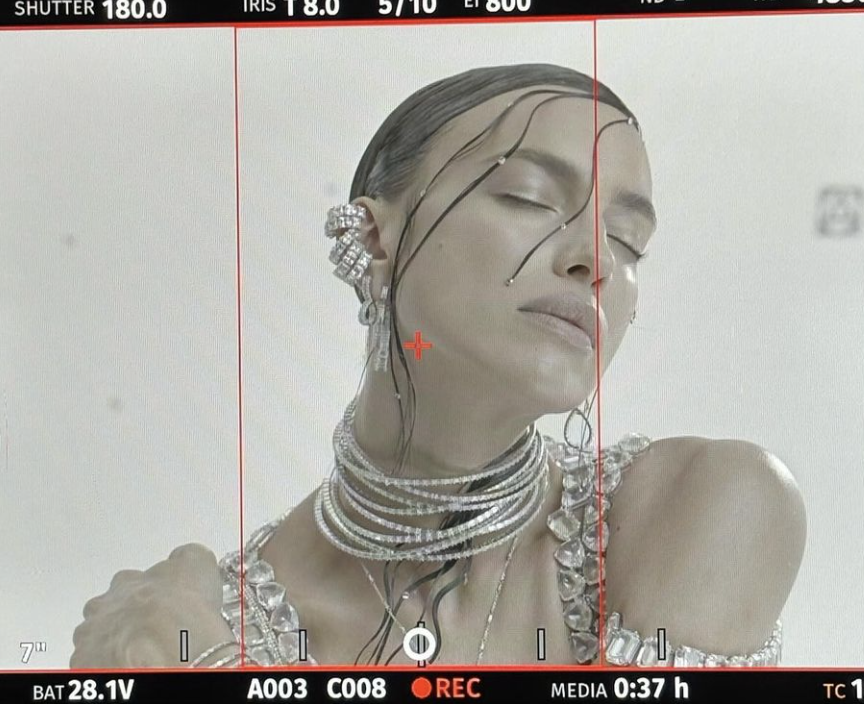 Irina Shayk Glitters on Set of Her New Photoshoot!